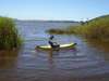 Jehan Begg - conquering her canoe on the Breede River